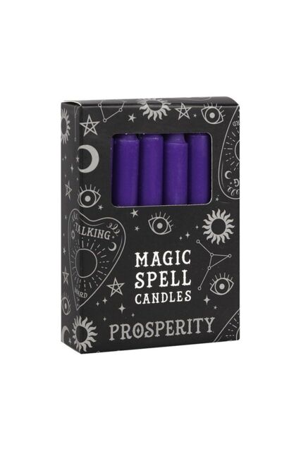 KDMD Set of 12 Purple 'Prosperity' Spell Candles