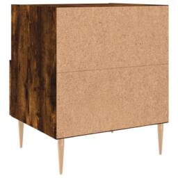 Berkfield Home Modern Bedside Cabinet Smoked Oak 40x35x47.5 cm Engineered Wood in Brown - thumbnail 6