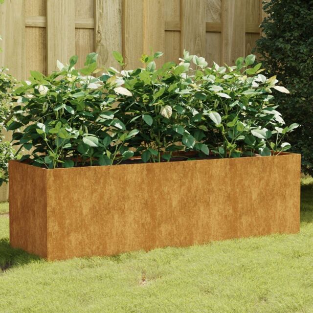 Berkfield Home Garden Raised Bed 120x40x40 cm Corten Steel in Brown - Size: 120 x 40 x 40 cm - image 1