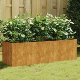 Berkfield Home Garden Raised Bed 120x40x40 cm Corten Steel in Brown - Size: 120 x 40 x 40 cm - thumbnail 1