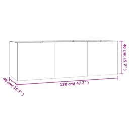 Berkfield Home Garden Raised Bed 120x40x40 cm Corten Steel in Brown - Size: 120 x 40 x 40 cm - thumbnail 6