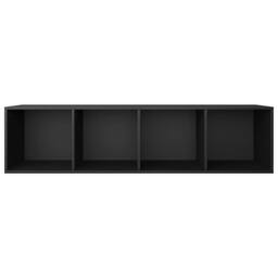 Berkfield Home Book Cabinet/TV Cabinet Black 36x30x143 cm Engineered Wood - Size: 36 x 30 x 143 cm - thumbnail 9