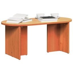 Berkfield Home Coffee Table Wax brown 80 x 39.5 x 35 cm Solid pine wood - thumbnail 3