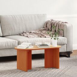 Berkfield Home Coffee Table Wax brown 80 x 39.5 x 35 cm Solid pine wood - thumbnail 4