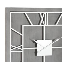 Love Lace Williston Grey Square Wall Clock in Silver - thumbnail 2