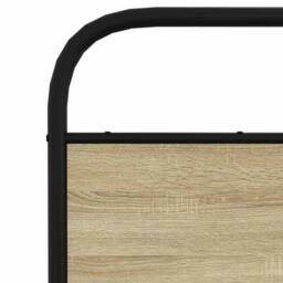 Berkfield Home Bed Frame Without Mattress 120x190 cm Small Double Sonoma Oak Wood in Light Brown - thumbnail 8