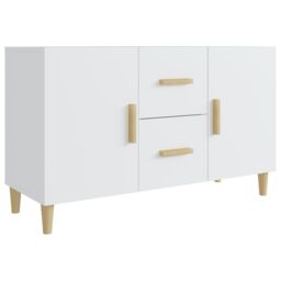 Berkfield Home Sideboard White 100x36x60 cm Engineered Wood - Size: 100 x 36 x 60 cm - thumbnail 2