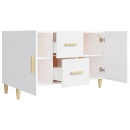 Berkfield Home Sideboard White 100x36x60 cm Engineered Wood - Size: 100 x 36 x 60 cm - thumbnail 5