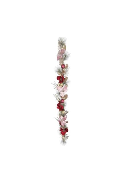 KDMD Pink Magnolia & Poinsettia Garland 180cm - image 1