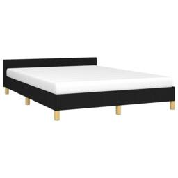 Berkfield Home Bed Frame with Headboard Black 180x200cm Super King Fabric - thumbnail 3