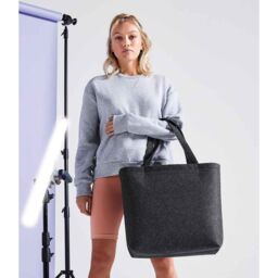 Bagbase Felt Shopper in Charcoal - thumbnail 2