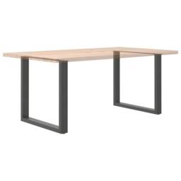 Berkfield Home Coffee Table Legs U-Shaped 2 pcs Anthracite 90x(72-73) cm Steel in Charcoal - thumbnail 8
