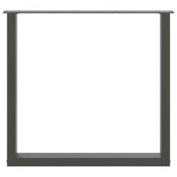 Berkfield Home Coffee Table Legs U-Shaped 2 pcs Anthracite 90x(72-73) cm Steel in Charcoal - thumbnail 5