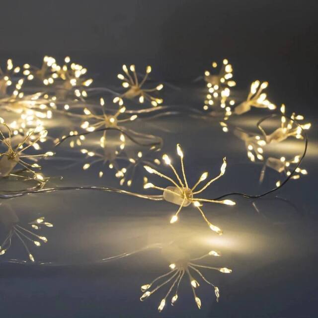 EONLION LED Solar Powered Outdoor Fairy Lights in White - Size: 100 cm - image 1