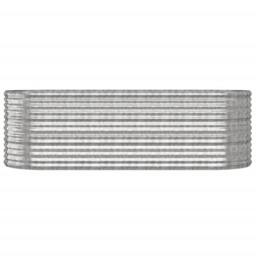 Berkfield Home Garden Raised Bed Powder-coated Steel 224x80x68 cm Silver - Size: 224 x 80 x 68 cm - thumbnail 3