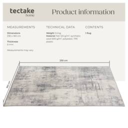 tectake Washable Rug Nadira 160 X 230 Cm - Beige/Grey in Beige - Size: 160 cm x 230 cm - thumbnail 6