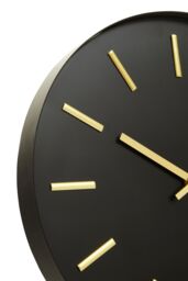 Orsina Black & Gold Wall Clock, Stylish Clock For Livingroom Wall, Functional Kitchen Clock, Versatile Big Clock - thumbnail 3