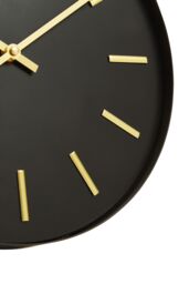 Orsina Black & Gold Wall Clock, Stylish Clock For Livingroom Wall, Functional Kitchen Clock, Versatile Big Clock - thumbnail 4