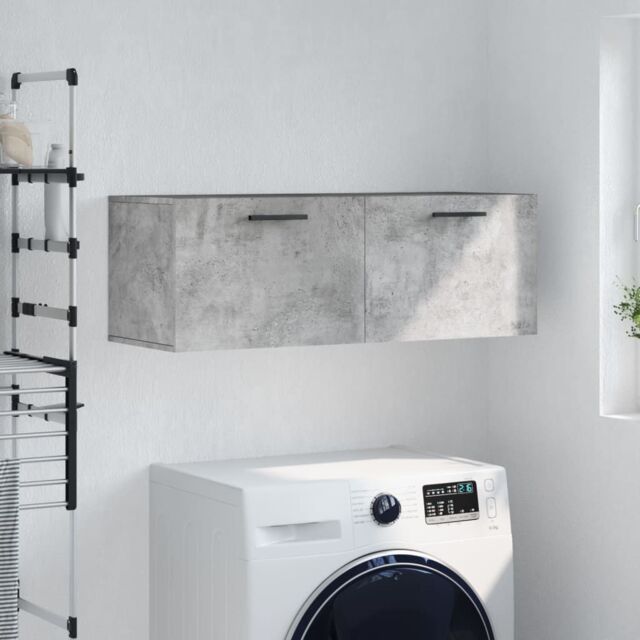 Berkfield Home Wall Cabinet Concrete Grey 100x36.5x35 cm Engineered Wood - image 1