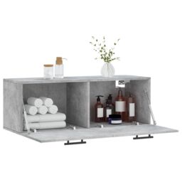 Berkfield Home Wall Cabinet Concrete Grey 100x36.5x35 cm Engineered Wood - thumbnail 4
