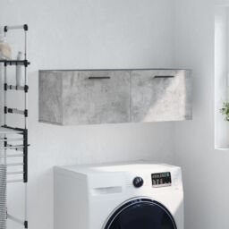 Berkfield Home Wall Cabinet Concrete Grey 100x36.5x35 cm Engineered Wood - thumbnail 1