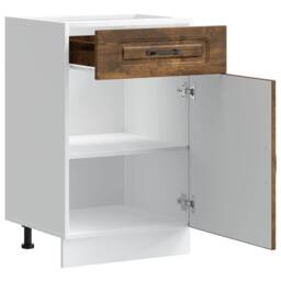 Berkfield Home Kitchen Base Cabinet Kalmar Smoked Oak Engineered Wood in Brown - thumbnail 5