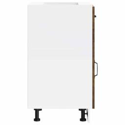 Berkfield Home Kitchen Base Cabinet Kalmar Smoked Oak Engineered Wood in Brown - thumbnail 6