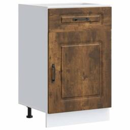 Berkfield Home Kitchen Base Cabinet Kalmar Smoked Oak Engineered Wood in Brown - thumbnail 2