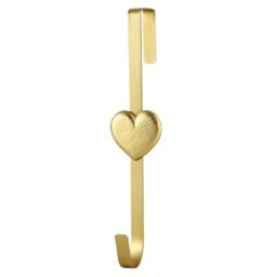 Dibor Brushed Gold Heart Over Door Christmas Decoration Wreath Hanger Hook - thumbnail 2