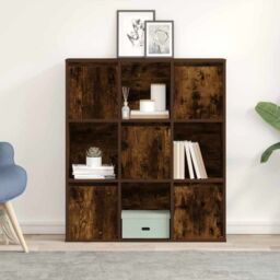 Berkfield Home Bookcase Smoked Oak 89x24x101.5 cm Engineered Wood in Brown - thumbnail 3