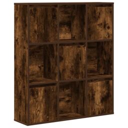 Berkfield Home Bookcase Smoked Oak 89x24x101.5 cm Engineered Wood in Brown - thumbnail 2