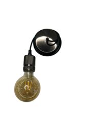 CGC Lighting 'Sydney' Black Knurled Single Band 1.5m adjustable E27 Ceiling Pendant & Matching ceiling Rose - thumbnail 4