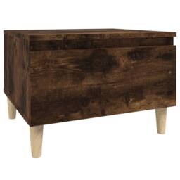 Berkfield Home Side Table Smoked Oak 50x46x35 cm Engineered Wood in Brown - Size: 50 x 46 x 35 cm - thumbnail 3