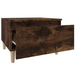 Berkfield Home Side Table Smoked Oak 50x46x35 cm Engineered Wood in Brown - Size: 50 x 46 x 35 cm - thumbnail 7