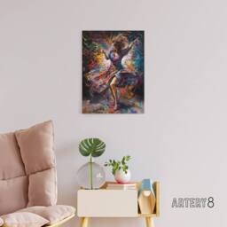 "Artery8 Woman Dancing To Dynamic Music Canvas Wall Art Print - Size: W18"" x H24""" - thumbnail 3