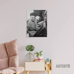 "Artery8 Jazz Pianist Mary Lou Williams Canvas Wall Art Print in Grey - Size: W18"" x H24""" - thumbnail 3