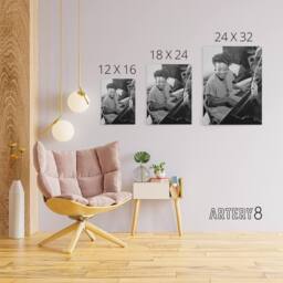 "Artery8 Jazz Pianist Mary Lou Williams Canvas Wall Art Print in Grey - Size: W18"" x H24""" - thumbnail 4