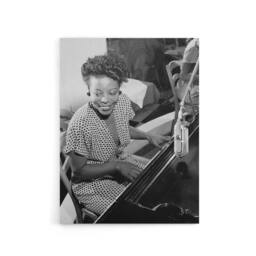 "Artery8 Jazz Pianist Mary Lou Williams Canvas Wall Art Print in Grey - Size: W18"" x H24""" - thumbnail 1