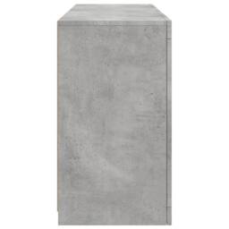 Berkfield Home Sideboard with LED Lights Concrete Grey 123x37x67 cm - Size: 123 x 37 x 67 cm - thumbnail 7