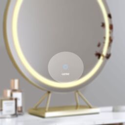 CARME HOME Romy Ivory Two - Tone Fabric Bouclé & Corduroy Dressing Table with Evie LED Mirror & Hattie Bouclé Stool - thumbnail 4