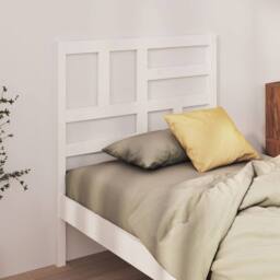 Berkfield Home Bed Headboard White 96x4x104 cm Solid Wood Pine - Size: 96 x 4 x 104 cm - thumbnail 2