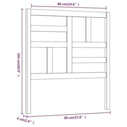 Berkfield Home Bed Headboard White 96x4x104 cm Solid Wood Pine - Size: 96 x 4 x 104 cm - thumbnail 6