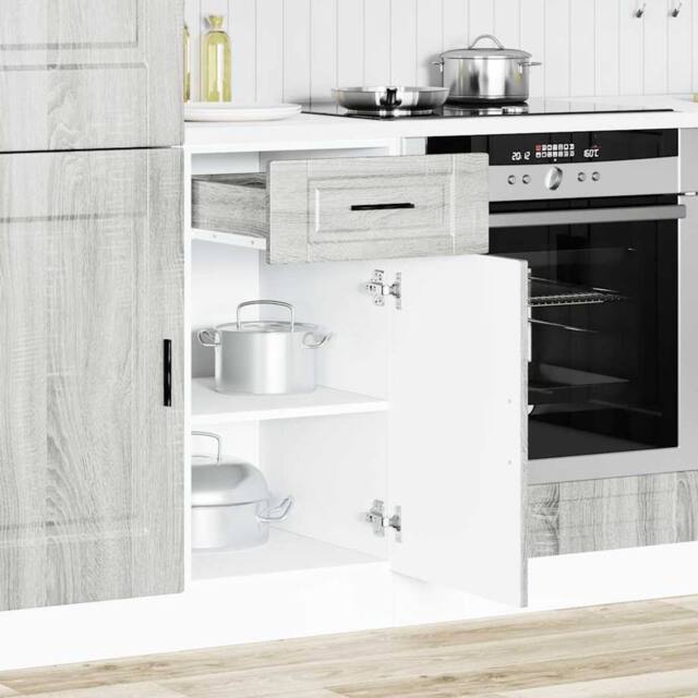 Berkfield Home Kitchen Base Cabinet¬†Porto Grey Sonoma Engineered Wood - image 1