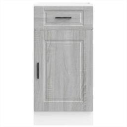 Berkfield Home Kitchen Base Cabinet¬†Porto Grey Sonoma Engineered Wood - thumbnail 4