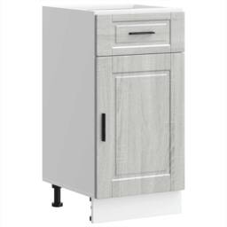 Berkfield Home Kitchen Base Cabinet¬†Porto Grey Sonoma Engineered Wood - thumbnail 3