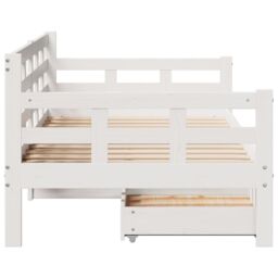 Berkfield Home Daybed with Drawers without Mattress White 90x190 cm Single Solid Wood - thumbnail 5