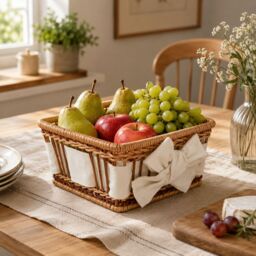 Orsina Small Fern Basket, Natural wicker, Tapered sides - thumbnail 2