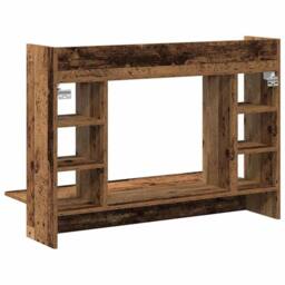Berkfield Home Modern Wall-Mounted Desk Old Wood 105x48x75 cm Engineered Wood in Brown - Size: 105 x 48 x 75 cm - thumbnail 7