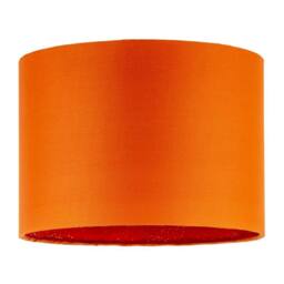 Happy Homewares Contemporary Drum Lamp Shade in Vibrant Orange Cotton Blend Fabric - Size: 12 inches - thumbnail 1
