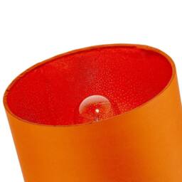 Happy Homewares Contemporary Drum Lamp Shade in Vibrant Orange Cotton Blend Fabric - Size: 12 inches - thumbnail 5